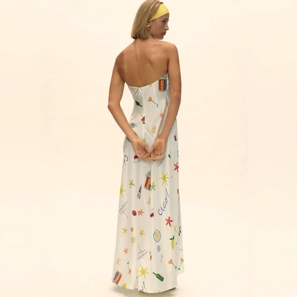 Anthropologie For Love & Lemons Carla Strapless Maxi Dress - Picture 2 of 4